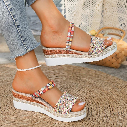 Solara Weave summer platform sandal