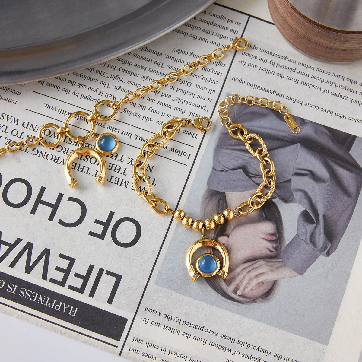 Double bracelet with pendants “dreams come true”