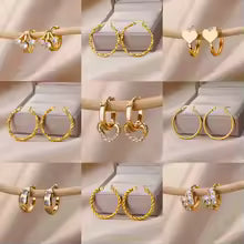 Hollow heart earrings for women