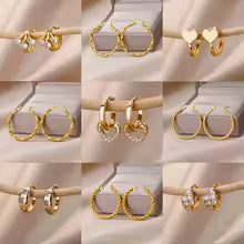 Hollow heart earrings for women