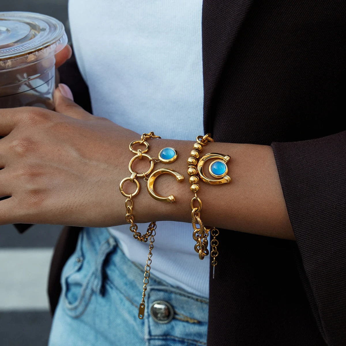 Double bracelet with pendants “dreams come true”